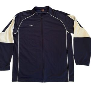 Vintage Nike Track Jacket Navy Blue White Full Zip Athletic Longsleeve Men’s XL